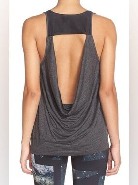 Alo yoga cowl back detail tank size small gray and black